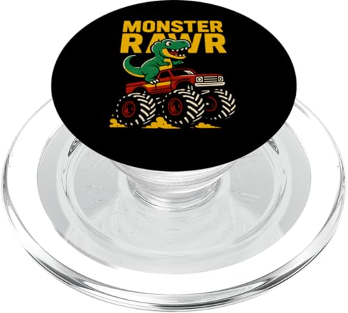 Süße Kinder T-Rex Monster Truck Monster Rawr Jungen PopSockets PopGrip für MagSafe Süße Kinder T-Rex Monster Truck Monster Rawr Jungen PopSockets PopGrip für MagSafe von Monster Truck Magic - Boys and Girls Truck Apparel