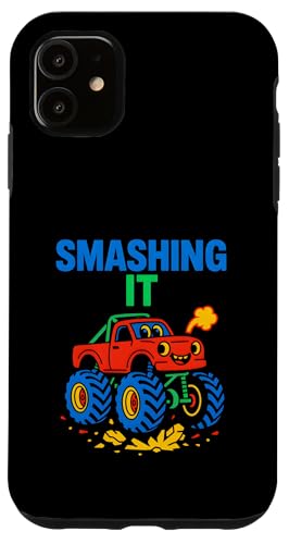 Süßer Kindergeburtstag mit lustigen Monstertrucks Hülle für iPhone 11 Süßer Kindergeburtstag mit lustigen Monstertrucks Hülle für iPhone 11 von Monster Truck Magic - Boys and Girls Truck Apparel