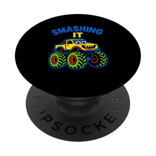 Süßer Kindergeburtstag mit lustigen Monstertrucks PopSockets Klebender PopGrip von Monster Truck Magic - Boys and Girls Truck Apparel