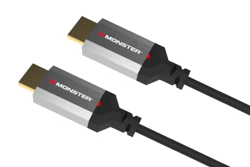 Monster Essentials HDMI Kabel 1,8m, Ultra-HD 8K HDMI-Kabel with Ethernet, Ultra Speed 48Gbps, HDR Video Kabel, eARC Kabel, Korrosionsbeständige 24K Goldkontakte, kompatibel mit PS5/PS4/XBOX X/XBOX ONE von Monster