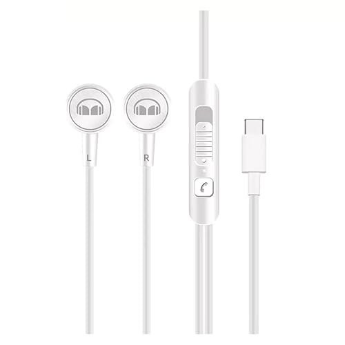 Monster GM01 Gaming Earbuds USB-C Wired Kopfhörer – Eingebautes Mikrofon & Lautstärkeregler mit USB-C Kabelanschluss, zusätzliche Ohrhörerspitzen enthalten, kompatibel mit USB-Typ-C-Anschlussgeräten von Monster