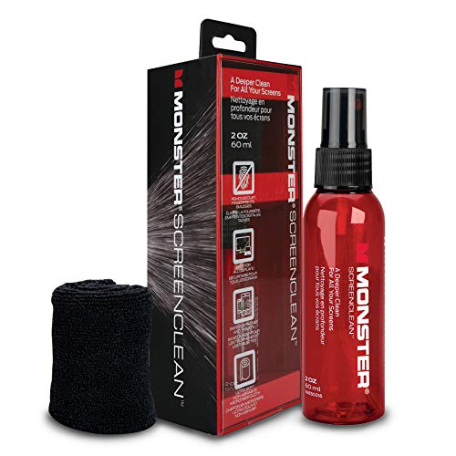 Monster Screen Clean, Bildschirmreiniger, PC-Reiniger, Displayreiniger, Monitorreiniger, Streifenfreie, inkl. Mikrofasertuch, 60ml Monster Screen Clean, Bildschirmreiniger, PC-Reiniger, Displayreiniger, Monitorreiniger, Streifenfreie, inkl. Mikrofasertuch, 60ml von Monster