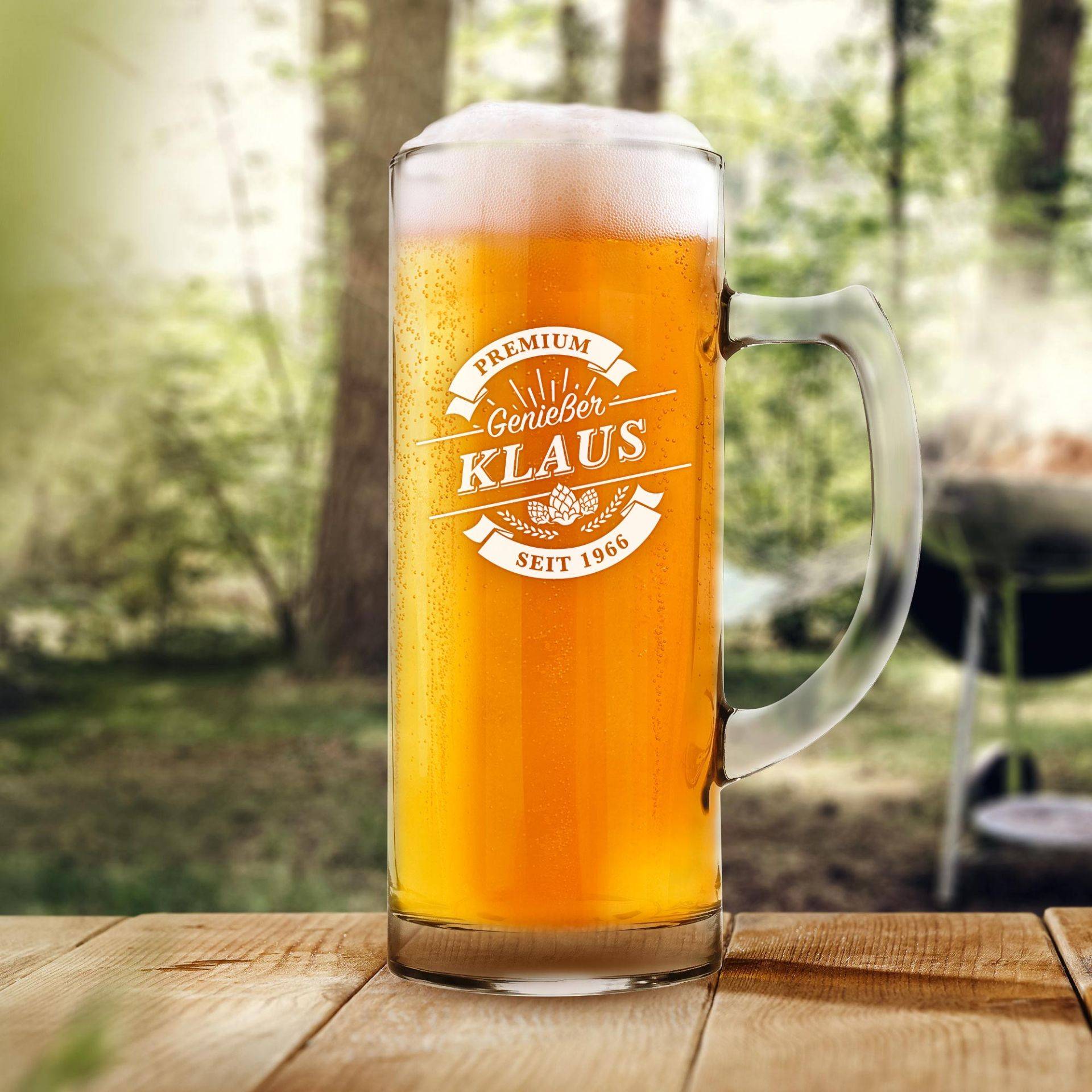 Bierkrug mit Gravur - Genießer Bierkrug mit Gravur - Genießer von Monsterzeug