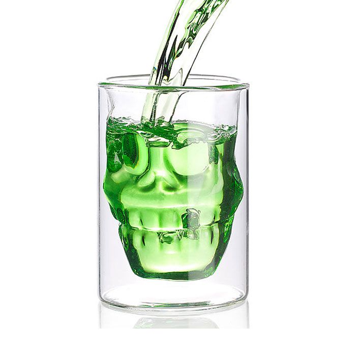 Doppelwandiges Trinkglas - Totenkopf Doppelwandiges Trinkglas - Totenkopf von Monsterzeug