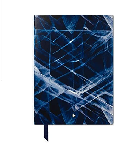 Montblanc Glacier Collection Notizbuch aus Leder in der Farbe Blau 120 Blatt/240 Seiten, Maße: 21cm x 15cm x 3,5cm, 129459 von Montblanc