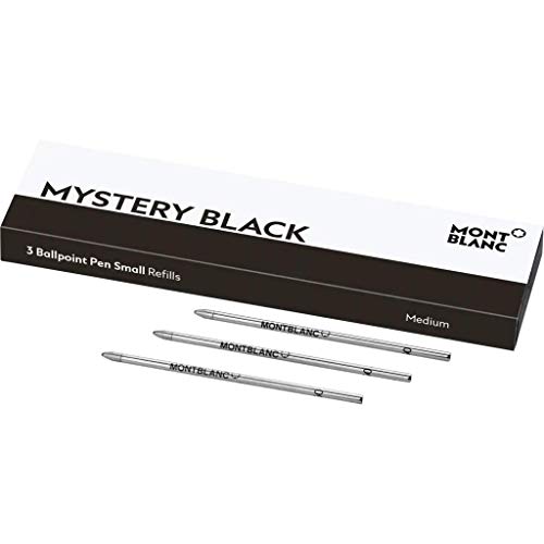Montblanc Kugelschreibermine klein 116193 - Mystery Black – 3 x 1 Ersatzmine schwarz SMALL von Montblanc