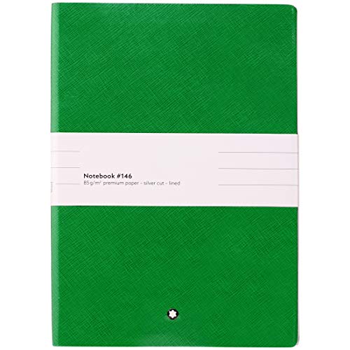 Montblanc Notebook 116518 Fine Stationery #146 – Liniertes Notizbuch aus Leder mit Softcover in DIN A5 – Farbe: Green – 192 Seiten von Montblanc