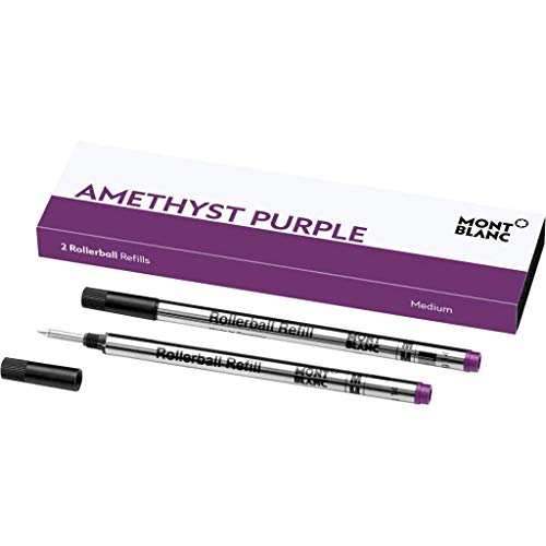 Montblanc Tintenroller Minen Amethyst Purple 106931 – Ersatzmine für Roller Ball und Fineliner Größe M – 2 x Refill Rollerball M von Montblanc