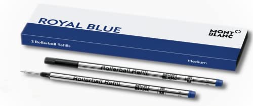 Montblanc Tintenroller Minen Royal Blue 105159 – Blaue Ersatzmine Roller Ball und Fineliner Größe M – 2 x Refill Rollerball M von Montblanc