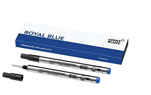 Montblanc Tintenroller Minen Royal Blue 105165 – Blaue Ersatzmine für Meisterstück LeGrand Mittel – 2 x Refill Rollerball M von Montblanc