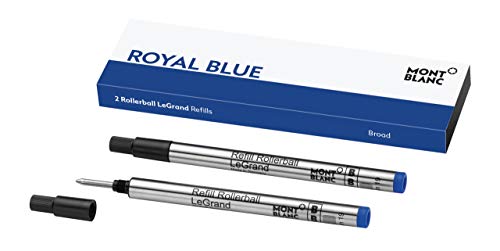 Montblanc Tintenroller Minen Royal Blue 124497 – Blaue Ersatzmine für Meisterstück LeGrand Breit – 2 x Refill Rollerball B von Montblanc