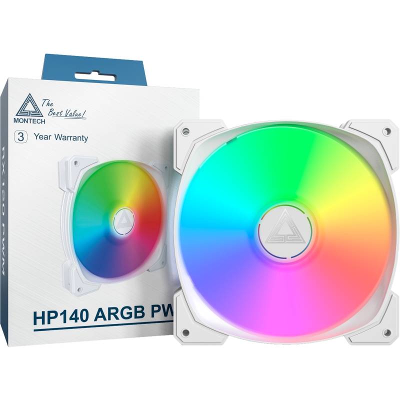 HP140 ARGB PWM 140x140x25, Gehäuselüfter von Montech