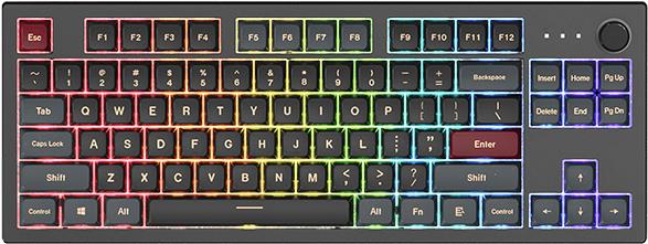 Montech MKey TKL Darkness Gaming Tastatur - GateronG Pro 2.0 Red (MK87DR ISO GE) von Montech
