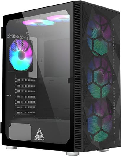 Montech X3 MESH - Midi Tower - PC - Schwarz - ATX - micro ATX - Mini-ITX - Gaming - Multi (X3 MESH BK) von Montech
