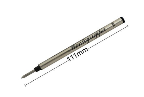Montegrappa Ersatz-Tintenmine für Kugelschreiber, Standardgröße, hohe Kapazität, Schwarz von Montegrappa