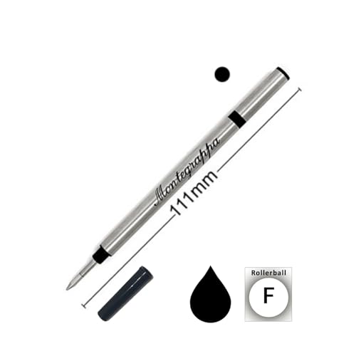 Montegrappa Rollerball Refill Schwarz/Silber 0.7mm, 10 Stück von Montegrappa