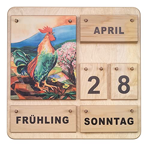 großer Dauerkalender, Holzkalender 4 Jahreszeiten von MontessoriPlus