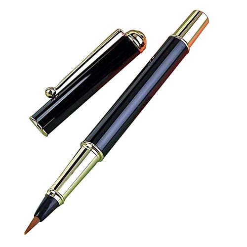 Montesy Chinesischer Kalligraphie-Pinsel, Metall, Stiftclip, Kolbengefüllter Tintenabsorber, nachfüllbar, passend für Anfänger, Kinder, Erwachsene, Kalligraphie Montesy Chinesischer Kalligraphie-Pinsel, Metall, Stiftclip, Kolbengefüllter Tintenabsorber, nachfüllbar, passend für Anfänger, Kinder, Erwachsene, Kalligraphie von Montesy