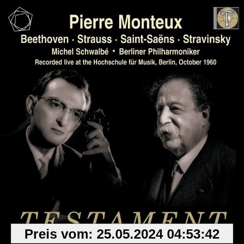 Pierre Monteux dirigiert Beethoven/Strauss/Saint-Saens/Strawinsky (Live-Aufn.1960) von Monteux