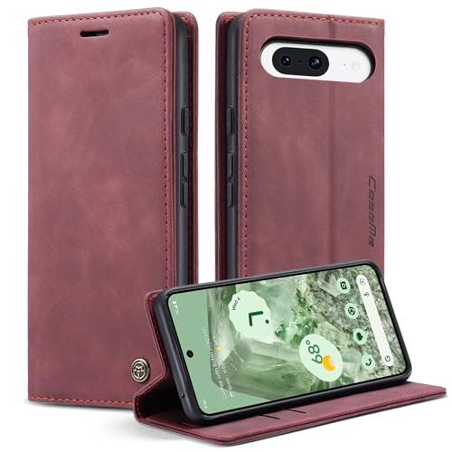 Monweicz Handyhülle für Google Pixel 8A Hülle Premium Lederhülle Klappbar Flip Case Tasche Magnet Kartenfach Standfunktion Klapphülle Schutzhülle für Google Pixel 8A - Weinrot Monweicz Handyhülle für Google Pixel 8A Hülle Premium Lederhülle Klappbar Flip Case Tasche Magnet Kartenfach Standfunktion Klapphülle Schutzhülle für Google Pixel 8A - Weinrot von Monweicz
