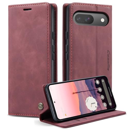 Monweicz Handyhülle für Google Pixel 9/9 Pro Hülle Premium Lederhülle Klappbar Flip Case Tasche Magnet Kartenfach Standfunktion Klapphülle Schutzhülle für Google Pixel 9/9 Pro - Weinrot Monweicz Handyhülle für Google Pixel 9/9 Pro Hülle Premium Lederhülle Klappbar Flip Case Tasche Magnet Kartenfach Standfunktion Klapphülle Schutzhülle für Google Pixel 9/9 Pro - Weinrot von Monweicz