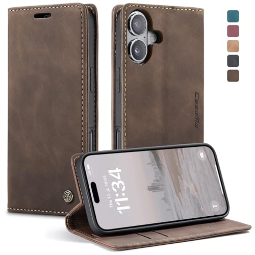 Monweicz Handyhülle für iPhone 16 Plus Hülle Premium Lederhülle Klappbar Flip Case Tasche Magnet Kartenfach Standfunktion Klapphülle Schutzhülle für iPhone 16 Plus - Kaffee Monweicz Handyhülle für iPhone 16 Plus Hülle Premium Lederhülle Klappbar Flip Case Tasche Magnet Kartenfach Standfunktion Klapphülle Schutzhülle für iPhone 16 Plus - Kaffee von Monweicz