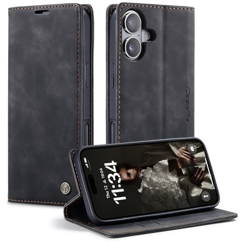 Monweicz Handyhülle für iPhone 16 Plus Hülle Premium Lederhülle Klappbar Flip Case Tasche Magnet Kartenfach Standfunktion Klapphülle Schutzhülle für iPhone 16 Plus - Schwarz Monweicz Handyhülle für iPhone 16 Plus Hülle Premium Lederhülle Klappbar Flip Case Tasche Magnet Kartenfach Standfunktion Klapphülle Schutzhülle für iPhone 16 Plus - Schwarz von Monweicz