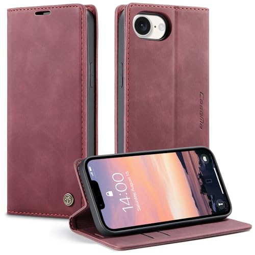 Monweicz Handyhülle für iPhone 16e Hülle Premium Lederhülle Klappbar Flip Case Tasche Magnet Kartenfach Standfunktion Klapphülle Schutzhülle für iPhone 16e - Weinrot Monweicz Handyhülle für iPhone 16e Hülle Premium Lederhülle Klappbar Flip Case Tasche Magnet Kartenfach Standfunktion Klapphülle Schutzhülle für iPhone 16e - Weinrot von Monweicz