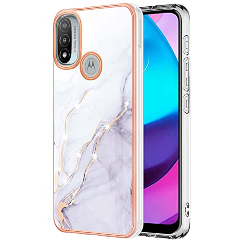 Monwutong Handyhülle für Motorola E40, Hülle für Moto E30, Hülle für Moto E20, weiches TPU + IMD Marmor Muster Slim Fashion Case mit Bildschirm und Kamera Schutzhülle für Moto E40/E30/E20,YBDD Weiß Monwutong Handyhülle für Motorola E40, Hülle für Moto E30, Hülle für Moto E20, weiches TPU + IMD Marmor Muster Slim Fashion Case mit Bildschirm und Kamera Schutzhülle für Moto E40/E30/E20,YBDD Weiß von Monwutong