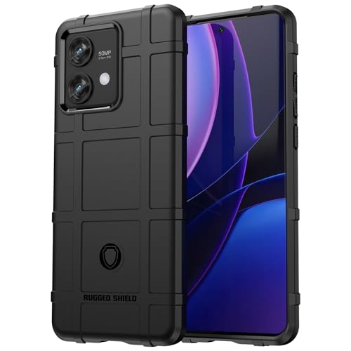 Monwutong Slim Fit Case for Motorola Edge 40 Neo, Rugged Shield Outdoor Durable Phone Case, Military Grade Anti-Dorp Protection and Camera Lens Protection Cover for Moto Edge 40 Neo, HD Black von Monwutong