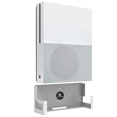 Monzlteck Wandhalterung für Xbox One S, vertikales Aufhängen an der Wand mit Power-Botton Links/rechts, Wandregalhalterung für Xbox 1S von Monzlteck