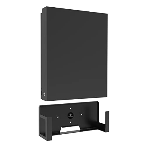 Monzlteck Wandhalterung für Xbox One X (Nicht passend für EIN Original), vertikales Aufhängen an der Wand mit Power-Botton Links/rechts, Wandregalhalterung für X1X von Monzlteck