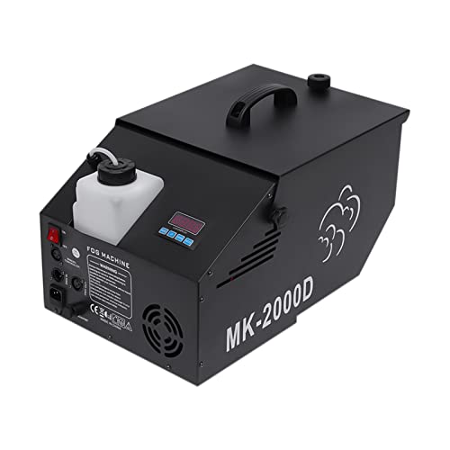 1200W Tragbar Bodennebelmaschine mit Steuermethoden (DMX/Fernsteuerung/Bedienfeld/Kabel), Mini Nebelmaschine mit Temperaturregelung, Rauchmaschine Smoke Machine mit LCD-Display für Party, Disco von MooBeey