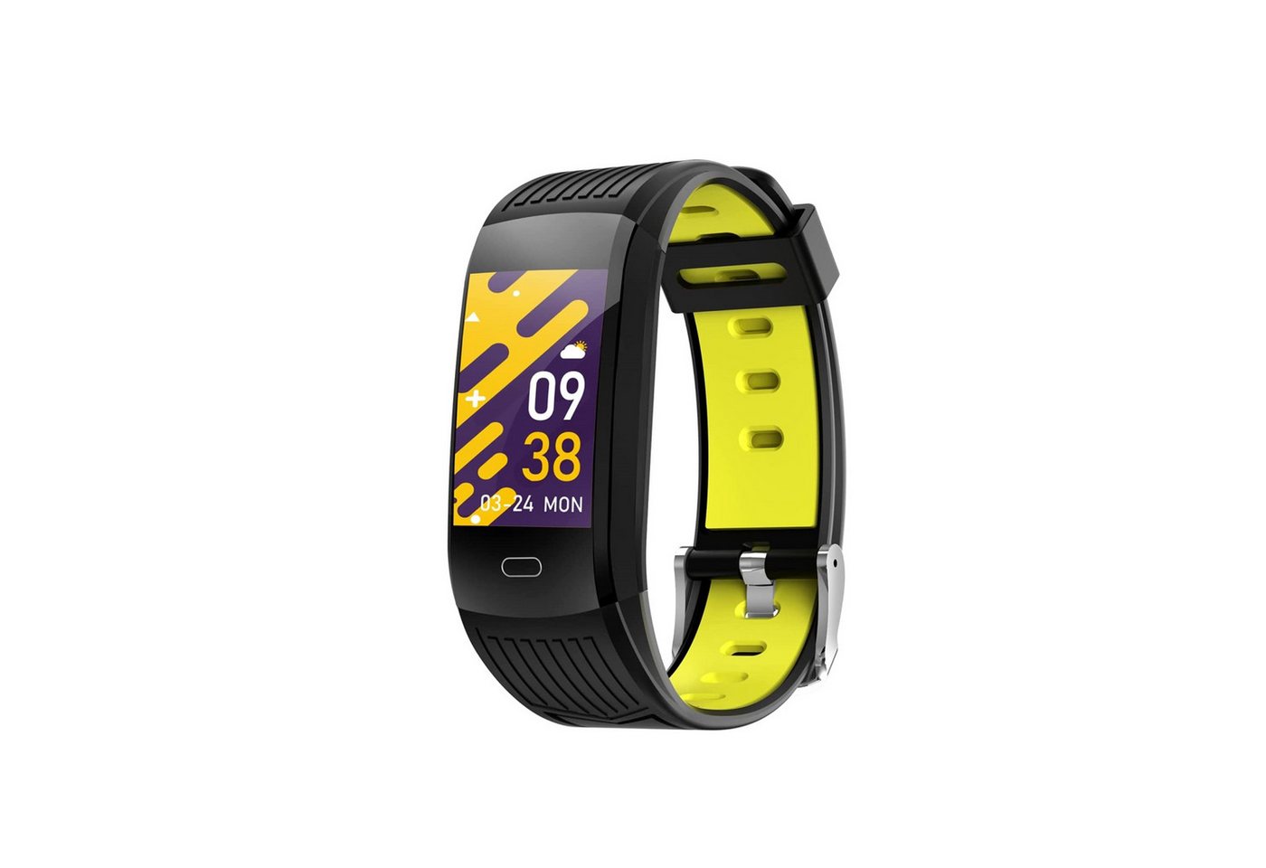 Moodix Smartwatch, Android/iOS Kompatibel, Fitnessuhr, Schwarz-Gelb Smartwatch Moodix Smartwatch, Android/iOS Kompatibel, Fitnessuhr, Schwarz-Gelb Smartwatch von Moodix