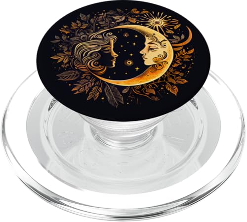 Mond Und Sonne Himmlische Illustration PopSockets PopGrip für MagSafe von Moon and Sun Merch