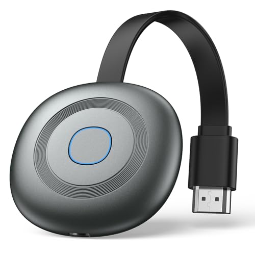 Kabelloser HDMI Display Dongle Adapter, 4K-Streaming Miracast & AirPlay Empfänger für iPhone, iPad, Android, Laptop, PC zu HDTV/Monitor/Projektor, Plug & Play, unterstützt DLNA, 2,4 G/5 G Schwarz Kabelloser HDMI Display Dongle Adapter, 4K-Streaming Miracast & AirPlay Empfänger für iPhone, iPad, Android, Laptop, PC zu HDTV/Monitor/Projektor, Plug & Play, unterstützt DLNA, 2,4 G/5 G Schwarz von MoonShip