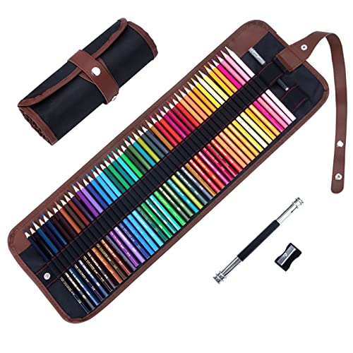 MoonSing Buntstifte Set, 48 Zeichnen Bleistift Art Professionelle Farbstifte Zeichenstifte Zeichenset mit Bleistiftspitzer, Brillanten Farben zum Schreiben, Skizzieren für Kinder, Erwachsene von MoonSing