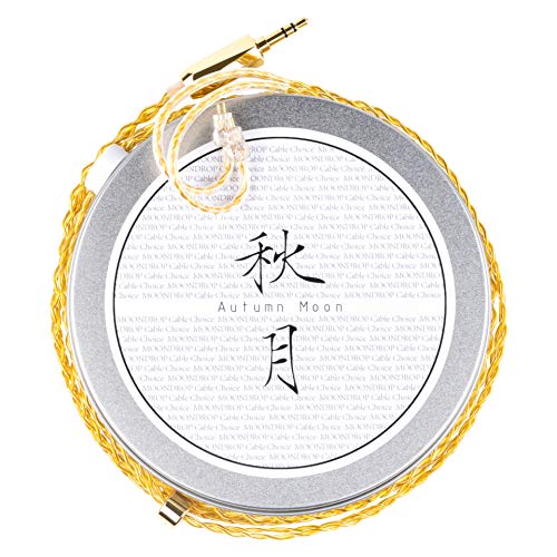 Moondrop Autumn Moon 24 AWG 22 Core 6N vergoldetes OCC Kupfer 2-Pin 0,78 mm Kopfhörer-Upgrade-Kabel ... (3,5 mm) von Moondrop