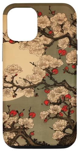 Hülle für iPhone 14 Pro Kirschblütenbaum Mondschein Sakura: Nachtszene von Moonlit Sakura Reverie
