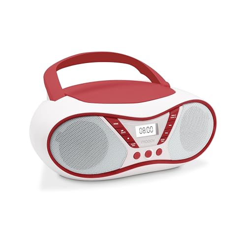 MOOOV 477411 CD-Player Cherry, Radio FM, Stereo 6W, Tragbar mit Transportgriff - 477411 MOOOV 477411 CD-Player Cherry, Radio FM, Stereo 6W, Tragbar mit Transportgriff - 477411 von mooov