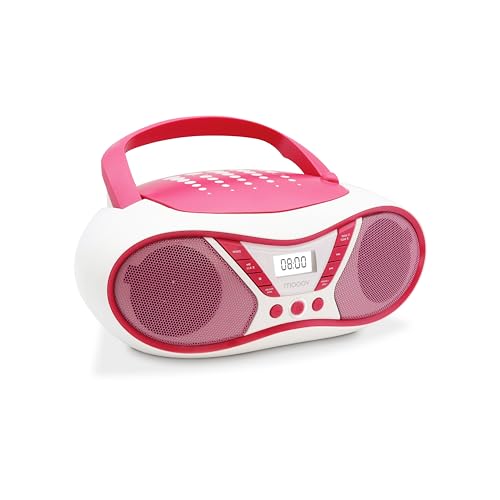 MOOOV CD-Player Pop Pink, Radio FM, Stereo 6W, Tragbar mit Transportgriff - 477410 MOOOV CD-Player Pop Pink, Radio FM, Stereo 6W, Tragbar mit Transportgriff - 477410 von mooov
