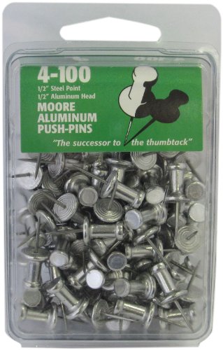 Moore Pinnadeln aus Aluminium, 4-100 von Moore Push-Pin