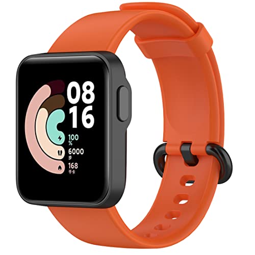 Moorovgi Armband Kompatibel mit Xiaomi Mi Watch Lite,Ersatzarmband aus Silikon für Xiaomi Mi Watch Lite/Redmi Watch Lite (Orange) von Moorovgi