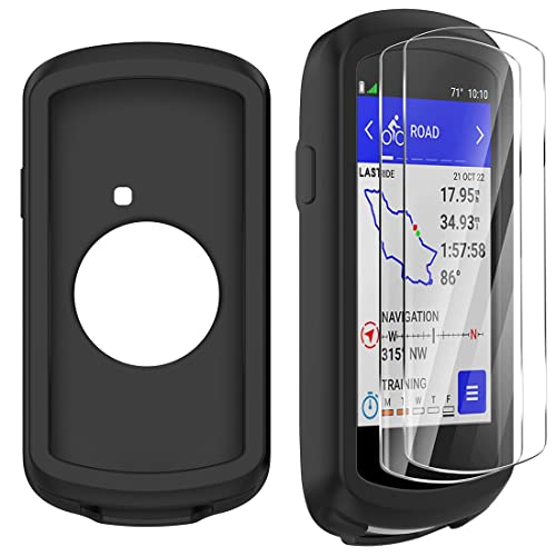 Moorovgi Displayschutzfolien aus Gehärtetem Glas+Hülle Kompatibel mit Garmin Edge 1040,Schutzfolie Displayschutzfolie GPS Bike Computer Zubehör für Garmin Edge 1040 (Schwarz) von Moorovgi