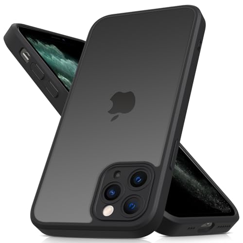 Mootobo für iPhone 11 Pro Hülle mit Kameraobjektiv, 10FT Military Grade Drop Protection Handyhülle mit Anti-Fingerprint Matte Back 5.8 Zoll - Black von Mootobo