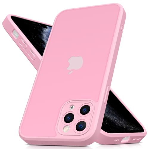 Mootobo für iPhone 11 Pro Hülle mit Kameraobjektiv, 10FT Military Grade Drop Protection Handyhülle mit Anti-Fingerprint Matte Back 5.8 Zoll - pink von Mootobo