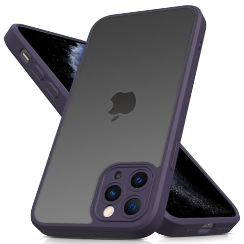 Mootobo für iPhone 11 Pro Max Hülle mit Kameraobjektiv, 10FT Military Grade Drop Protection Handyhülle mit Anti-Fingerprint Matte Back 6.5 Zoll - deeppurple von Mootobo