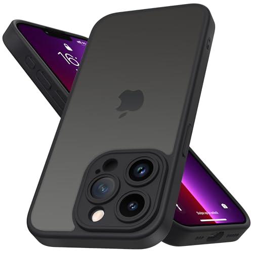 Mootobo für iPhone 12 Pro Max Hülle mit Kameraobjektiv, 10FT Military Grade Drop Protection Handyhülle mit Anti-Fingerprint Matte Back 6.7 Zoll - Black von Mootobo