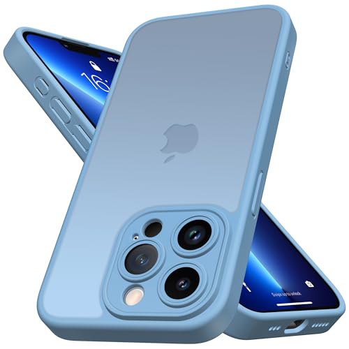 Mootobo für iPhone 12 Pro Max Hülle mit Kameraobjektiv, 10FT Military Grade Drop Protection Handyhülle mit Anti-Fingerprint Matte Back 6.7 Zoll - Blue von Mootobo