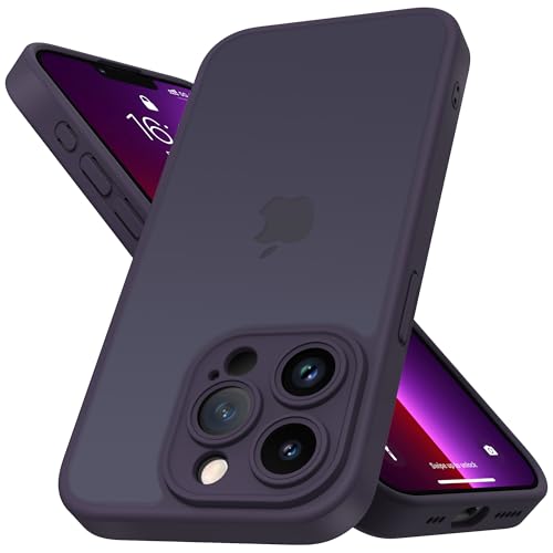 Mootobo für iPhone 12 Pro Max Hülle mit Kameraobjektiv, 10FT Military Grade Drop Protection Handyhülle mit Anti-Fingerprint Matte Back 6.7 Zoll - deeppurple von Mootobo